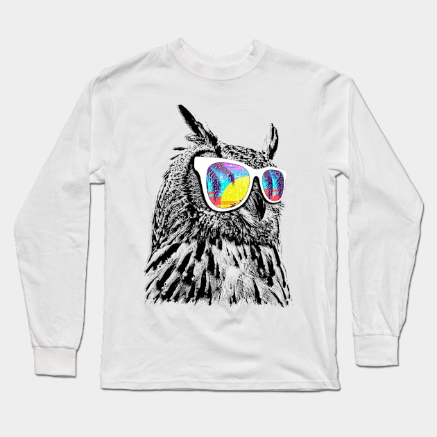 Owl summer vibes Long Sleeve T-Shirt by clingcling